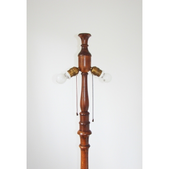 Vintage lampa podłogowa z abażurem